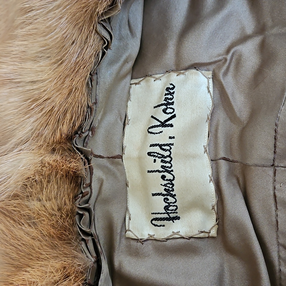 Vintage real mink shawl wrap with pockets S/M/L - Picture 9 of 14